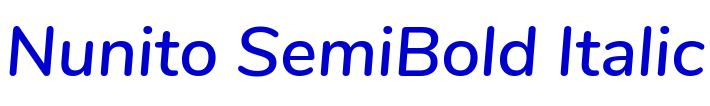 Nunito SemiBold Italic 字体